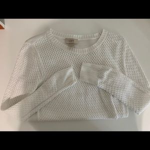 LOFT knit white sweater.